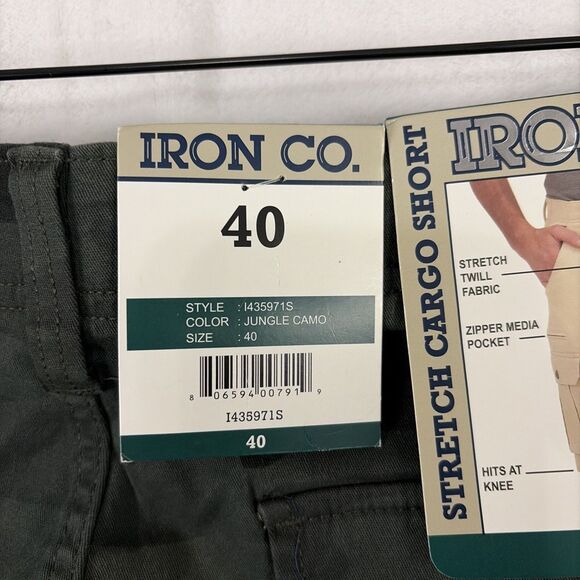 IRON Clothing Co Men's Stretch Twill Multi Pocket Camo Cargo Short Sz 40 NWT - Picture 5 of 7